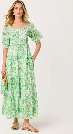 Lilly Pulitzer Hadly Short Sleeve Smocked Maxi Dress