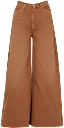 Roy Rogers Flared Jeans - Dames - Wijde Broeken - Bruin - W29 - Denim - Broeken