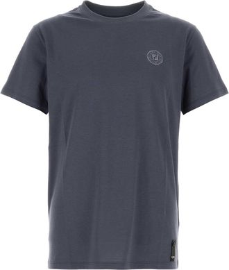 Fendi Air Force Blue Cotton T Shirt