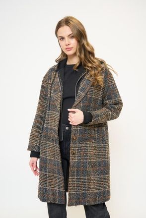 Central Park West Daphne Dickey Coat in Plaid at Nordstrom, Size X-Small
