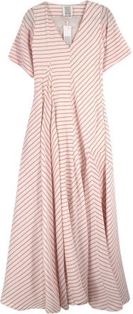 Rosie Assoulin White and Red Striped Dress Size XXS