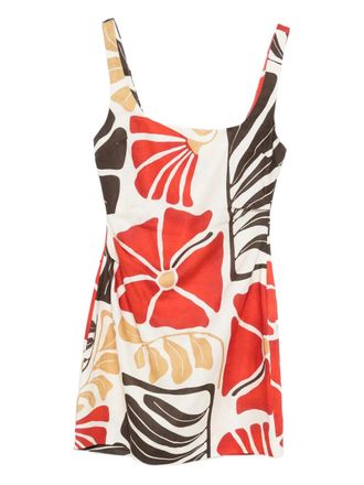 Sir. Julietta mini-jurk met vierkante hals - Rood