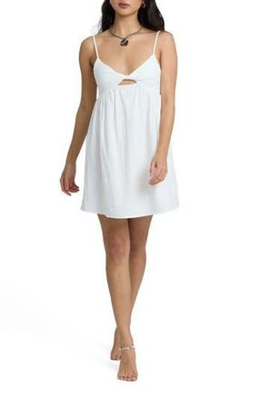Billabong In a Twist Cotton Minidress in Salt Crystal at Nordstrom Rack, Size X-Large