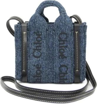 Chloé Pre-owned Handbags, female, Blue, Size: ONE SIZE Pre-owned Denim handbags