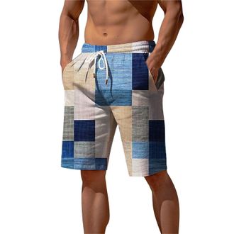 Generic Swim Trunks Training Quick Dry Mens Beach Shorts Mens Swim Trunks 2 in 1 Swim Shorts with Lining with Zipper Pockets Surfing Stretchy Beach Shorts 70t
