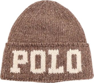 Polo Ralph Lauren Berretto a coste con risvolto - - Accessories - Uomo - Marrone - ONE SIZE