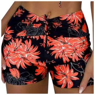 Generic 2026 Summer Plus Size Hip Mesh Splice G String Trousers Women Beach Swimming Shorts, orange, M