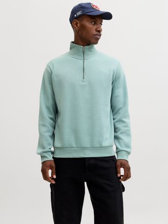 Jack & Jones JJEBRADLEY SWEAT HALF ZIP NOOS, mit Troyer Kragen
