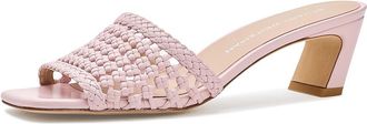 Stuart Weitzman Marina Slides 50 Womens Sandals Pink Sand : 9.5 M, Leather