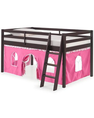 Alaterre Roxy Junior Loft - Espresso with Pink and White Bottom Tent