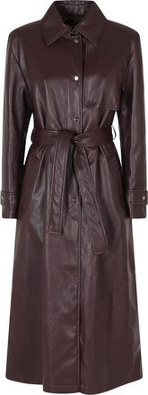 Herno Fauxleren Trenchcoat - Dames - Trenchcoats - Bruin - M - Leer - Jassen