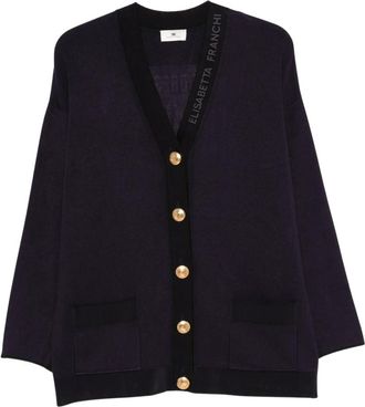 Elisabetta Franchi Truien & Vesten, Dames, Blauw, L, Mk 13S66E2 Vest