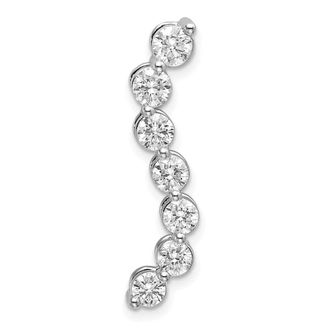 Diamond2Deal 14K White Gold Lab Grown Diamond 7-Stone Pendant (1ct, VS, G-H)