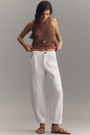 Sanctuary Linen Boyfriend Utility Pants
