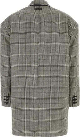 Marni Womens Embroidered Wool Oversize Blazer Black Cappotti Coat