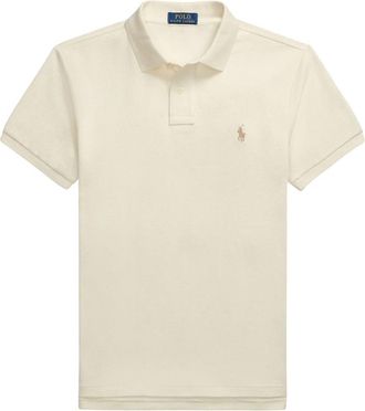 Ralph Lauren Polo Shirt - Heren - Polos - Beige - S - Katoen - Tops