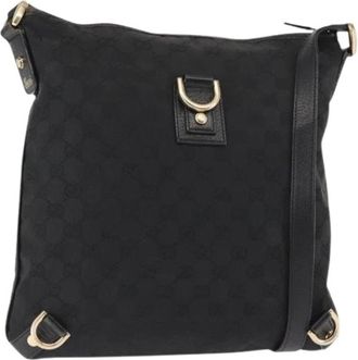 Gucci Pre-owned Canvas Cross Body Bag - Dames - Vintage Schoudertas - Zwart - ONE Size - Vintage