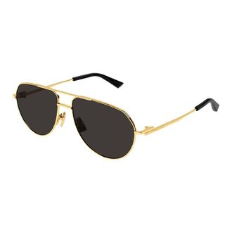 Bottega Veneta BV1302S001 Gold-Tone Aviator Sunglasses - Gold