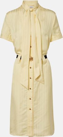 Versace Greca jacquard satin shirt dress
