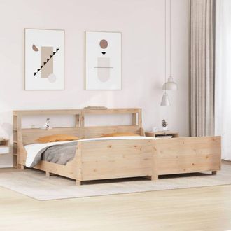 vidaXL Vidaxl - Estructura De Cama Sin Colch&oacute;n Madera Maciza De Pino 180x200 Cm