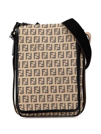 Fendi 1900s Zucchino canvas crossbodytas - Bruin