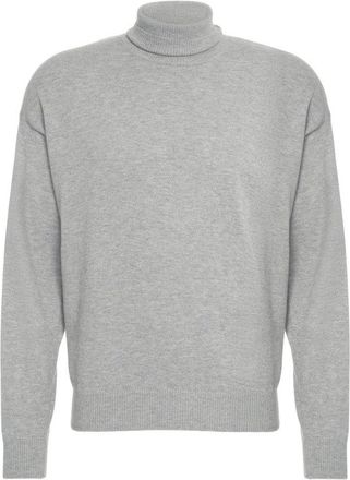 KANGRA Classic Knit Turtleneck Sweater In Fine Wool-Cotton Blend