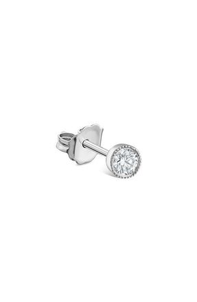 Maria Tash Scalloped Diamond Stud Earring in White Gold at Nordstrom, Size 2.5