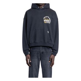 Represent Hoodies, male, Black, Size: XL Black Graphic Logo Hoodie