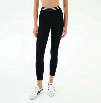 SPLITS59 Bailey High Waisted Active Rib Legging In Black/white