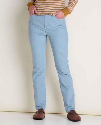 Toad & Co Womens Coaster Cord Slim Pant in Weathered Blue at Nordstrom, Size 10