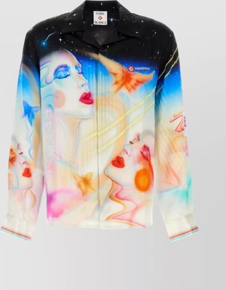 Casablanca graphic print satin shirt