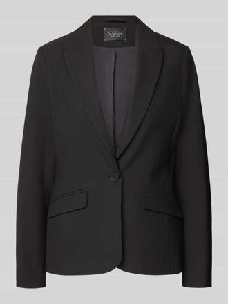 s.Oliver Black Label Regular Fit Blazer mit Viskose-Anteil in Black, Gr&ouml;&szlig;e 34