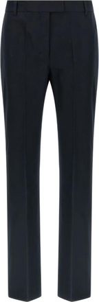 Max Mara Navy Blue Regular Flat Front Pant
