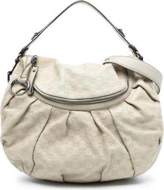Gucci Pre-owned Shoulder Bags, female, White, Size: ONE SIZE Pre-owned Vintage Shoulder Bag