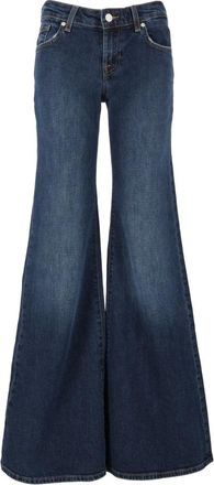 7 For All Mankind Low-Rise Flared Jeans - Dames - Flared Jeans - Blauw - W25 - Jeans