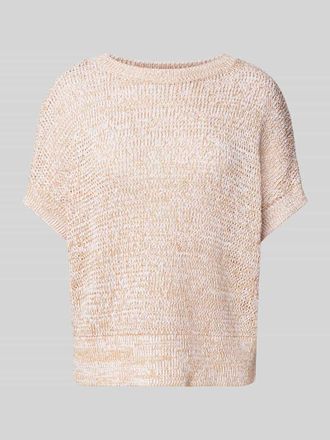 A|X Armani Exchange Strickpullover mit gerippten Abschl&uuml;ssen in Apricot, Gr&ouml;&szlig;e L