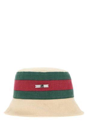 Gucci Beige Signature Stripes Bucket Hat