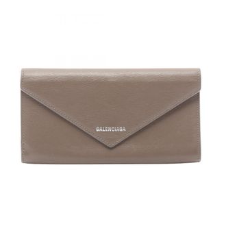 Balenciaga Gray Leather Long Wallet (Bi-Fold) (Pre-Owned)