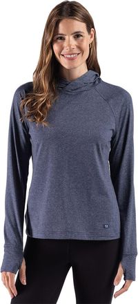 Cutter & Buck Adapt Recycled Soft Knit Stripe Womens Hooded Pullover