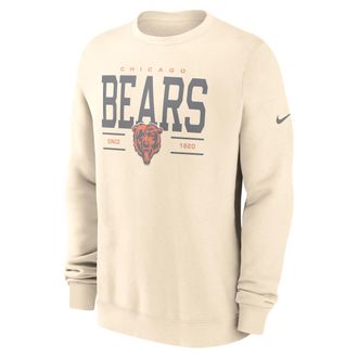Nike Chicago Bears Club Nike Mens NFL Pullover Crew in Brown | NKPV15A7Q-Y9M