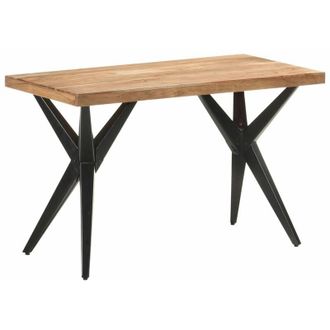 vidaXL Vidaxl - Mesa De Comedor De Madera Maciza De Acacia 120x60x76 Cm