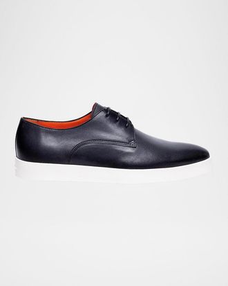 Santoni Men & apos;s Leather Lace-Up Oxfords