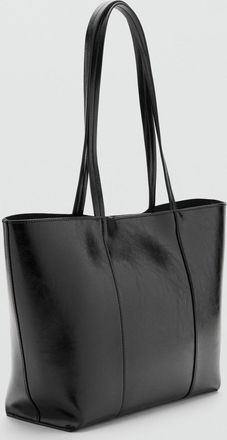 Mango Borsa shopper media nero - Donna - Taglia unica - MANGO