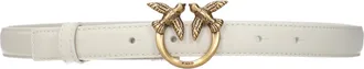Pinko Pinko Damess Riemen Leer Beige/Ivoor