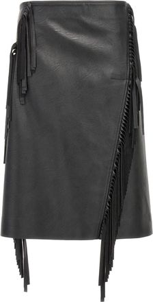 Stella McCartney Black Fringed Alter Mat skirt