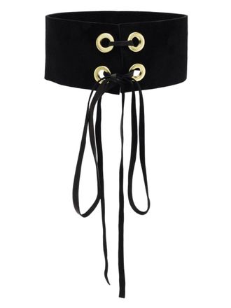 Manokhi Mira 4 leather chocker necklace - Black