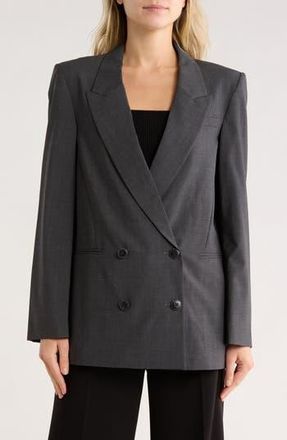 TWP Tabitha Double Breasted Wool Blend Blazer in Dark Charcoal at Nordstrom Rack, Size Medium