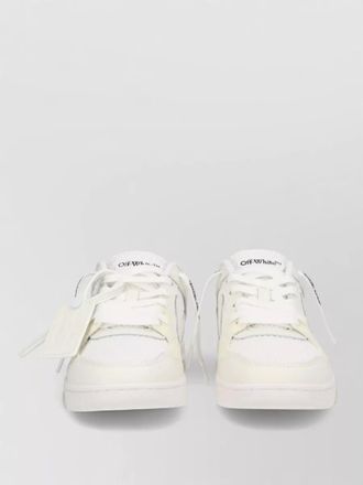 Off-white leather low-top sneakers