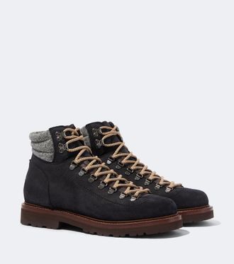 Brunello Cucinelli Suede lace-up boots