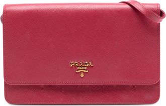 Prada Pre-owned Prada Saffiano Wallet on Strap 1VRIZLMBXUPPDQBD